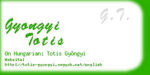 gyongyi totis business card